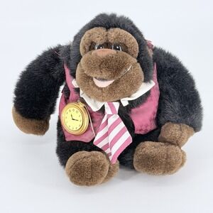 Dandee Talking Gorilla Plush Pocket Watch Vest Tie Monkey